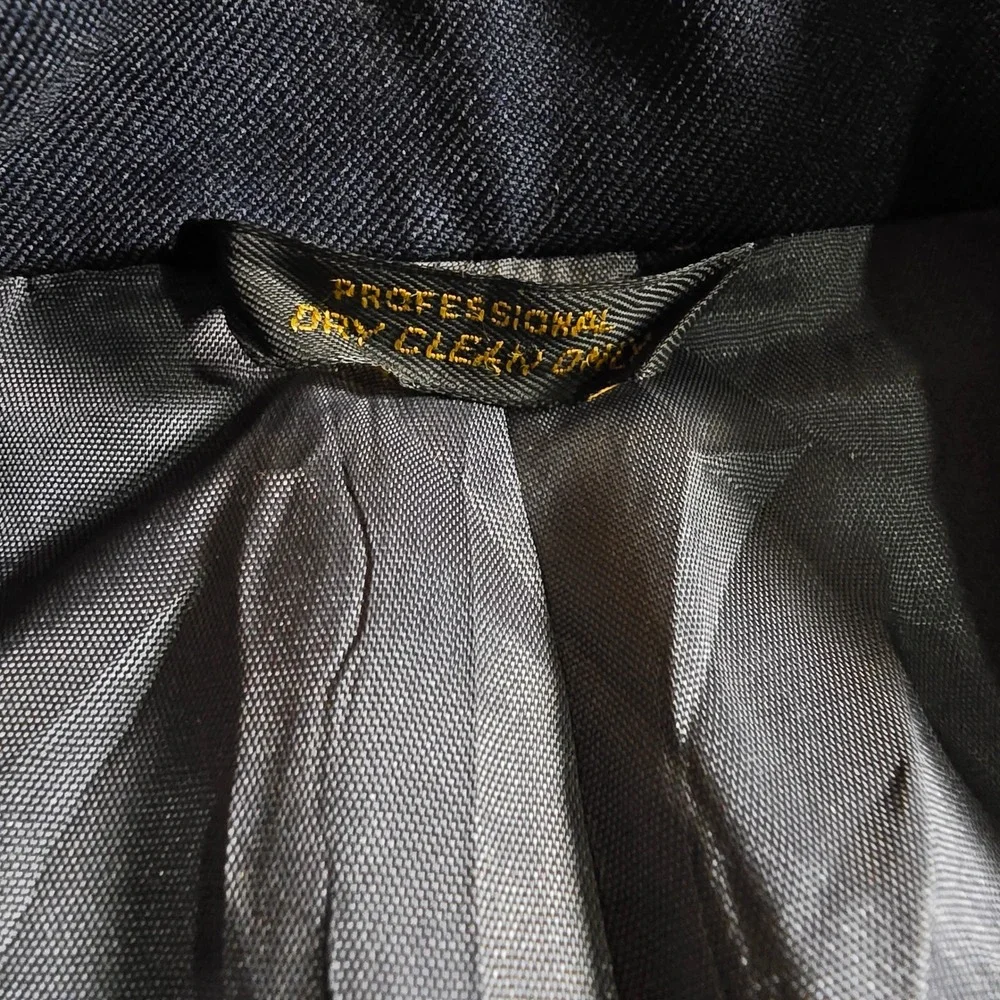 Vintage Levis Panatela Mens Navy Blue Sport Coat Blazer Brass Buttons 44R